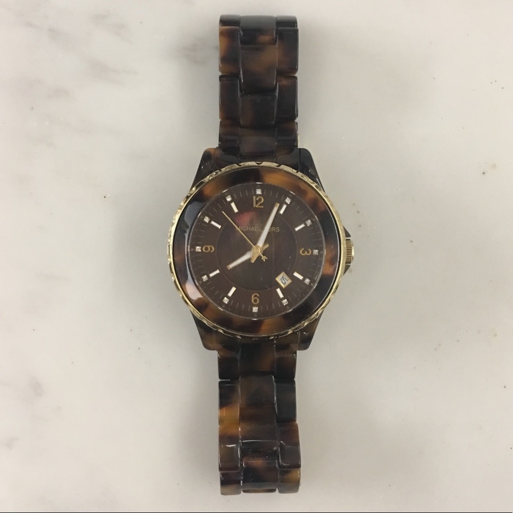 Tortoise Michael Kors watch